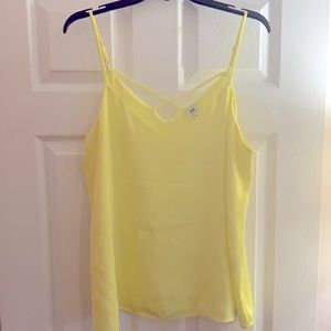 Strappy Back Pastel Neon Yellow Tank